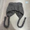 Cute Bear Ear Wool Hat Winter Beanies Warm Lace-up Ear Protection Knitted Bomber Cap Bonnets Knitting Korea Women Warm