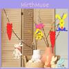 Colorful Wooden Easter Egg Bunny Hanging Ornaments For Festive Home Decor