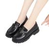 New Leather Women's Single Shoes Non-slip Low-heeled Women's Shoes Fashionable and Casual Large-size Mother Soft-soled Women's Leather Shoes