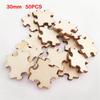 (Nikita) 50pcs Wood Puzzle Embellishment Wooden Shape Craft Wedding Decor DIY Craft