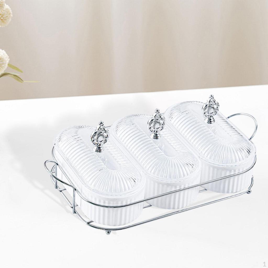 Dried Fruit Dish Divided Snack Bowl Dessert Cake Platter Plate Appetizer Tray