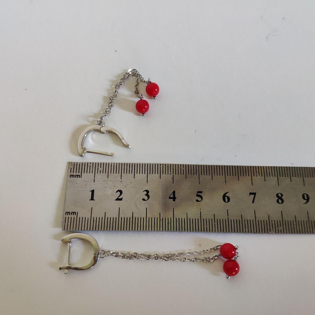 Серебряные серьги с кораллом (2147091)