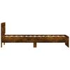 Bed Frame with Headboard Smoked Oak 90x190 cm Wood Based Material