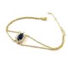 [N5401] - Gold Plated Bracelet 'Victorina' Golden Sapphire