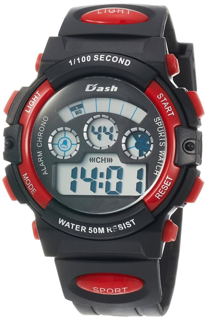 Arias Digital Dash Waterproof Multifunctional Backlit Urethane Belt Watch Black ADWW17099-06 Men's