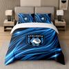 3Pcs Bedding SetAtalanta FC Soft Bed Sheet and Two Pillowcases Home Bedroom Decor