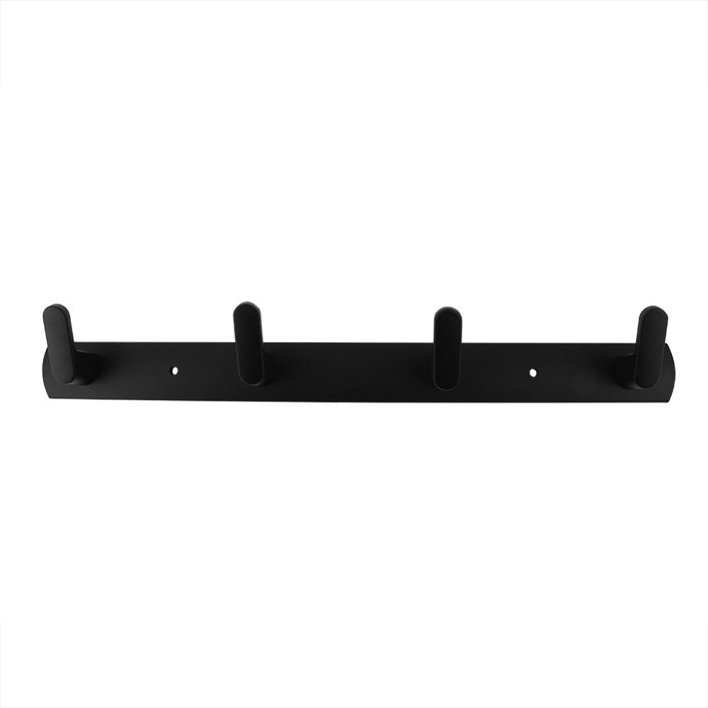 4 Hooks Coat Rack Aluminum Towel Rack Modern Wall Hook Space Saving