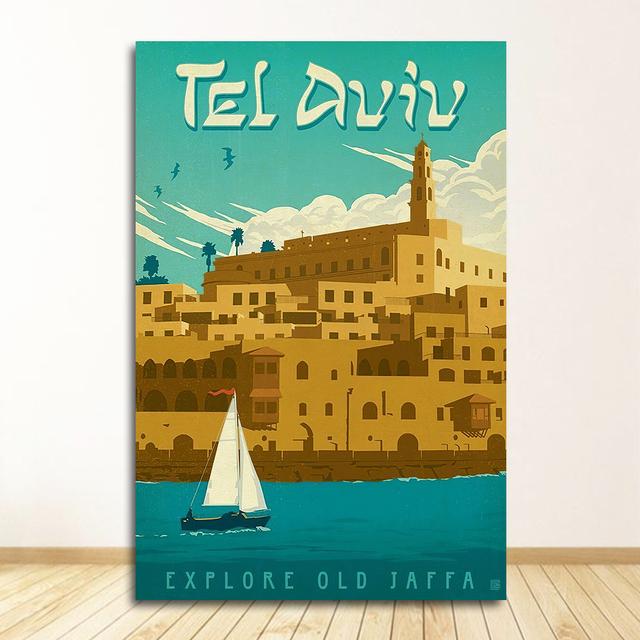 Отпечатки, настенное искусство, холст, живопись, домашний декор, Бангкок, Тель-Авив, Европа, тур по городу, путешествия, пейзажи, винтажный пейзажный постер