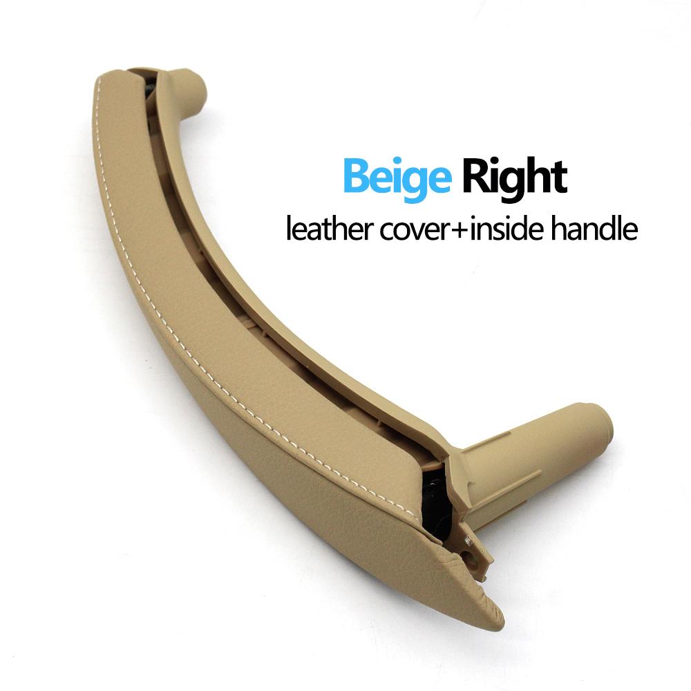 Ручка для внутренних пассажирских дверей с левым рулем и правым рулем с кожаным внешним чехлом для BMW X5 X6 E70 E71