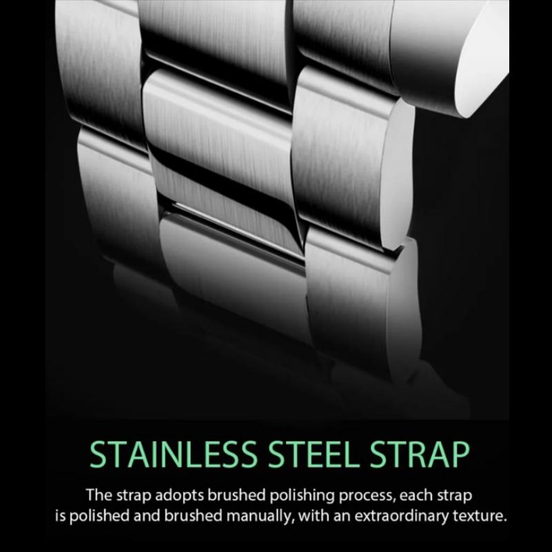 Мужские часы Water Diamond Luxury Calendar Quartz Movement из нержавеющей стали Fashion Business Watch