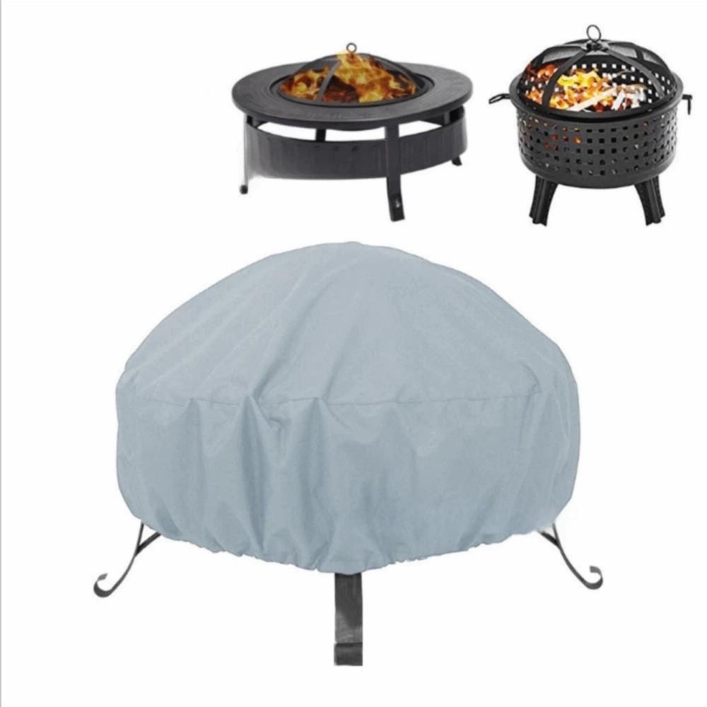 Dustproof Fire Pit Cover 210/420D Stove Cover Grill Protector BBQ Cover Patio