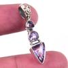 Подвеска из стерлингового серебра 925 пробы с натуральным розовым аметистом, подарочное ювелирное изделие, 1,25 дюйма, n1H19