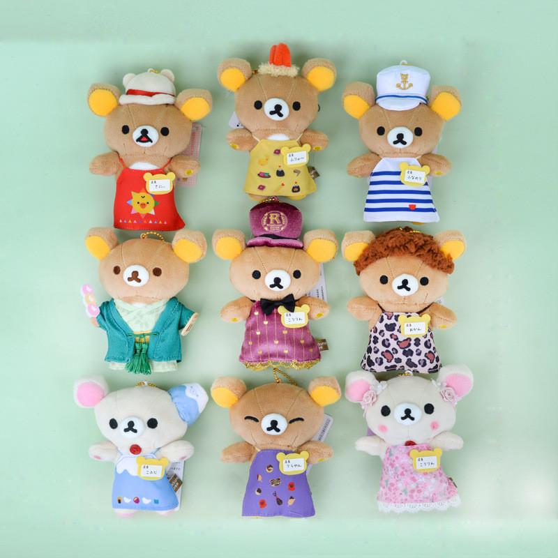 Плюшевый брелок Рилаккума, мультяшная игрушка, мягкая кукла-животное, украшение, детский подарок