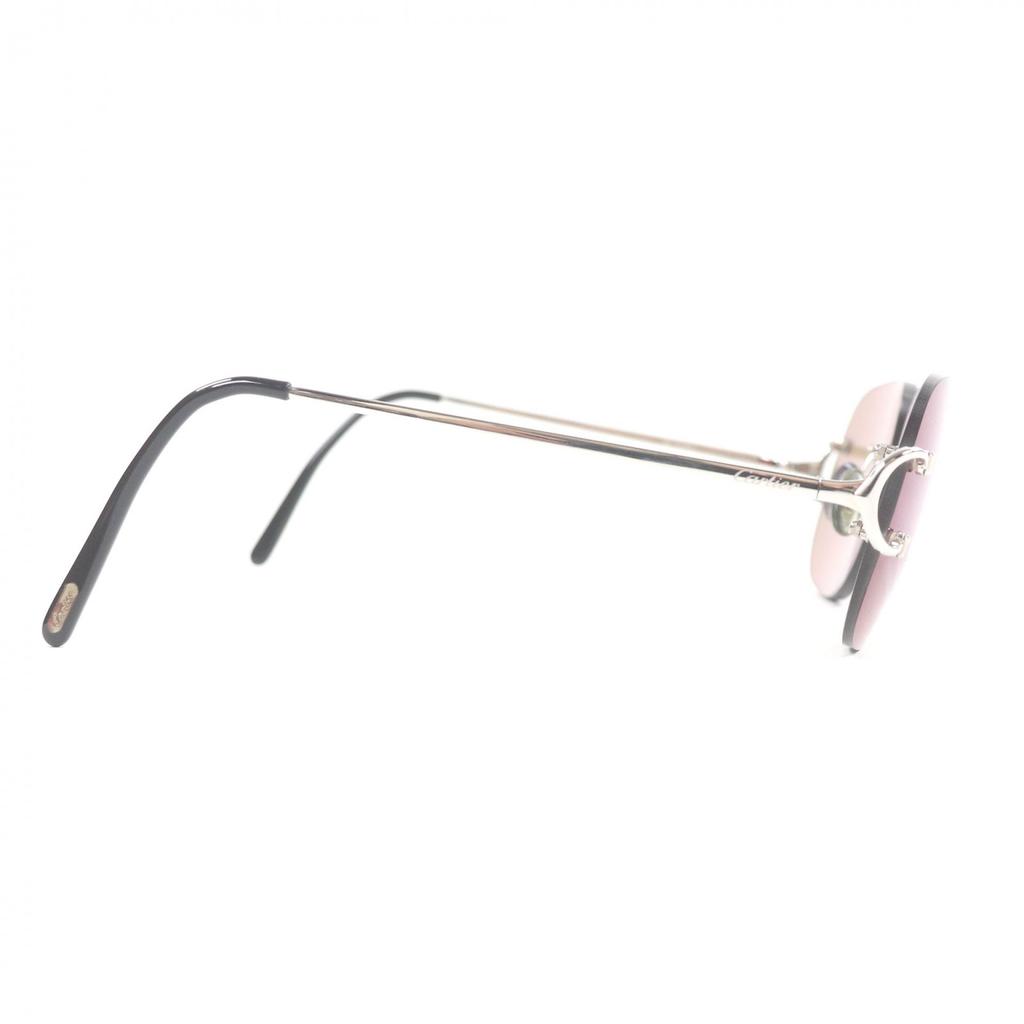 Great Cartier sunglasses 135 2C Decor Two-Point Silver mens Used