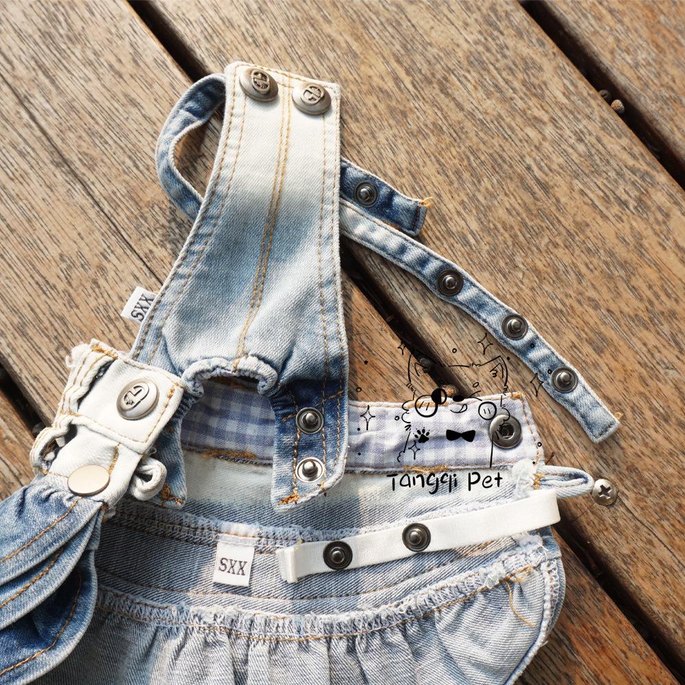 Tangqi Классическое Модное Джинсовое Платье-Сарафан с Градиентом для Кошек и Собак