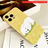 2DFlat White Puppy Sleeping in Golden Grass All inclusive film hard iPhone case, compatible with iPhone 18 Pro Max 17 16 15 14 13 12 11