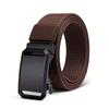 New Automatic Buckle Belt, Canvas Tactical Workwear Casual Outdoor Military Training Pants Belt For Men