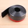 Universal Black Soft Carbon Fiber Car Rubber Bumper Strip Outside Bumper Front Lip Automotive Adhesive Tape Attached for