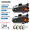 1/2x Motorcycle Helmet Intercom Headset for 2 Rider 500M Intercomunicador Moto Interphone Waterproof Wireless Speaker Earphone
