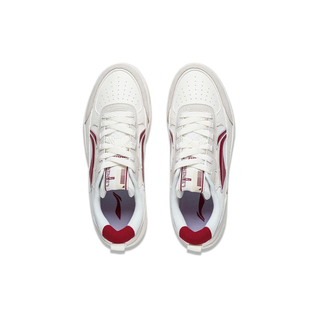 Li Ning Tianji 2.0 Синтетическая кожа Нескользящие Износостойкие Низкие Скейтборд-кроссовки Мужские Белый Серый Красный AGCT211-6