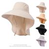 Новая летняя женская солнцезащитная кепка с шейным клапаном и козырьком с широкими полями, солнцезащитная шляпа с гибкими складными рулонными солнцезащитными шляпами UPF, дышащие легкие солнцезащитные шляпы