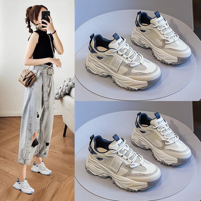 Daddy Shoes, женские весенние новые легкие универсальные повседневные сетчатые кроссовки на толстой подошве