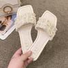 Casual outerwear one-word slippers women's summer 2024 new flat-bottomed versatile fairy style shoes beach cool slippers