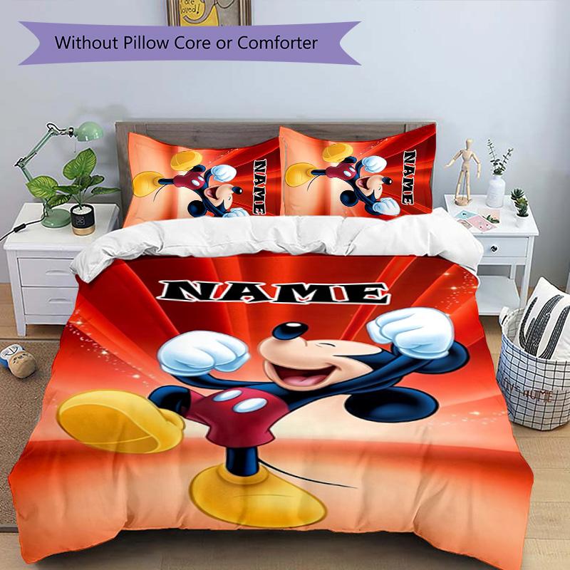 3pcs Mickey7 Cover Set - Personalized Name, HD Printed Bedding with 1 Cover and 2 Pillowcases - Perfect for Home Decor, Easy Care