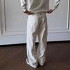 Cleanfit белые прямые джинсы мужские брюки с дизайном ручной стежки узкие slim-fit слегка широкие брюки