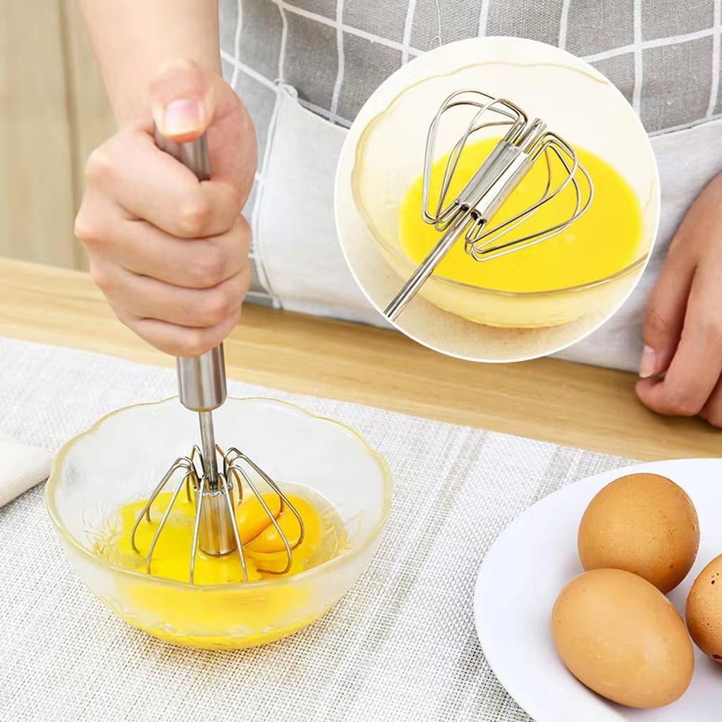 Полуавтоматический венчик из нержавеющей стали, ручной пресс-миксер для яиц и сливок