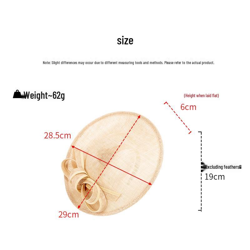 Элегантный головной убор из марли в британском стиле - Ретро-шляпа для вечеринки Весна/Лето 2025