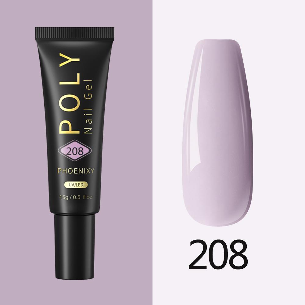 PHOENIXY 37 цветов поли УФ-гель для наращивания ногтей с блестящим лаком для ногтей для шедевров нейл-арта с использованием полигеля