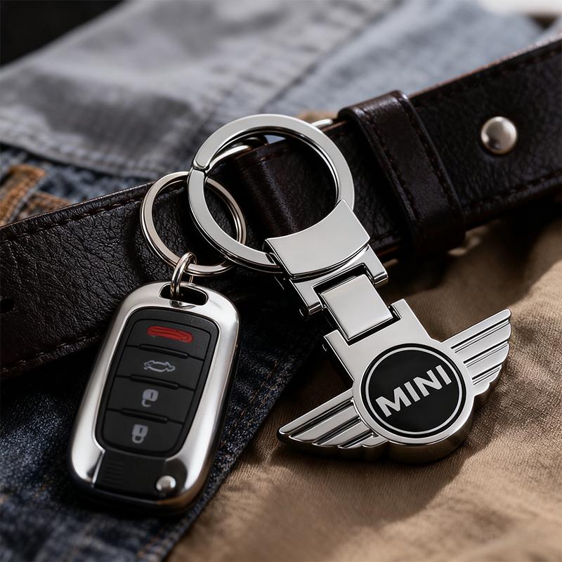 Metal Keychain Car Emblem Key Ring Gift For Mini Cooper JCW Works R56 R50 F54 F55 F56 F57 F60 R52 R53 R55 R57 R58 R59 R60 Hatch uylez55