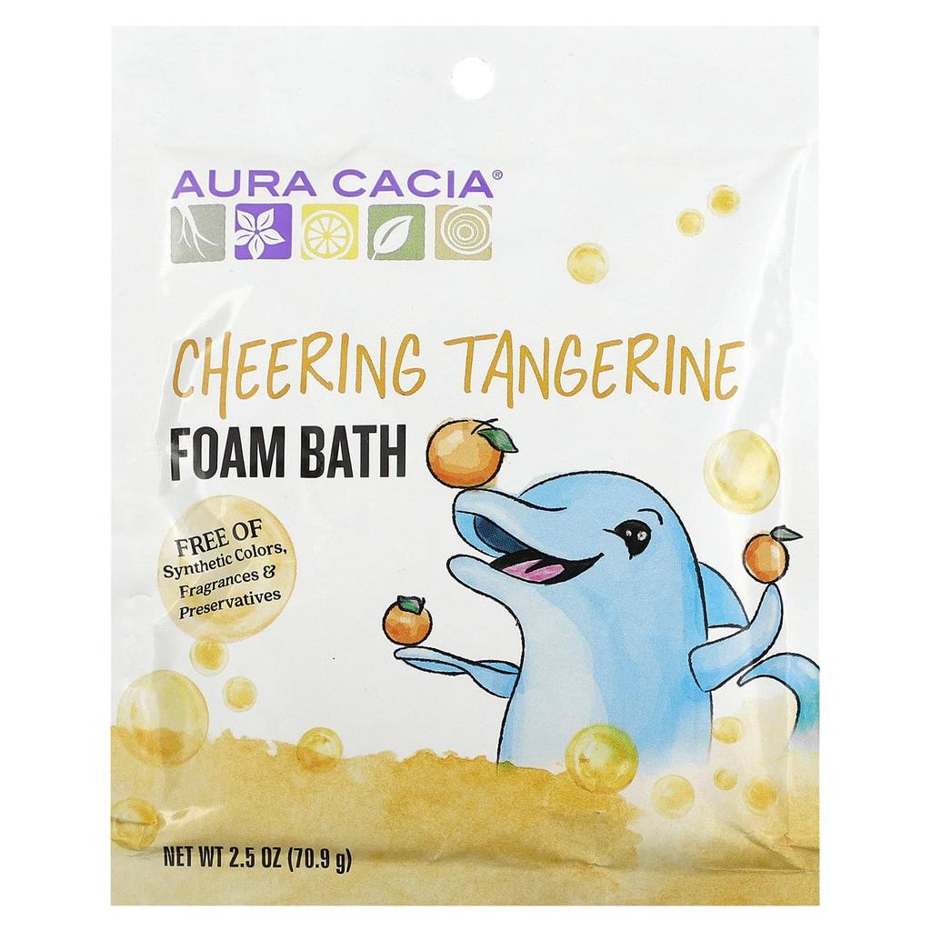 Aura Cacia Cheering Bubble Bath Bomb, Tangerine, 70.9 G (2.5 Oz)
