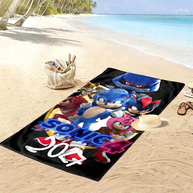 1pc SONIC Beach Towel, Outdoor Activities Perfect Summer Travel Supplies, As A Gift for Festivals