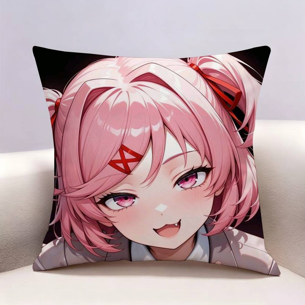 DDLC Нацуки Двусторонний принт Наволочка Узорчатая наволочка Для гостиной Подушка-подушка