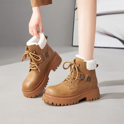 Остин толстый каблук ботинки Мартина женские 2025 новые осень и зима платформа британский стиль большие желтые ботинки ретро рабочие короткие ботинки