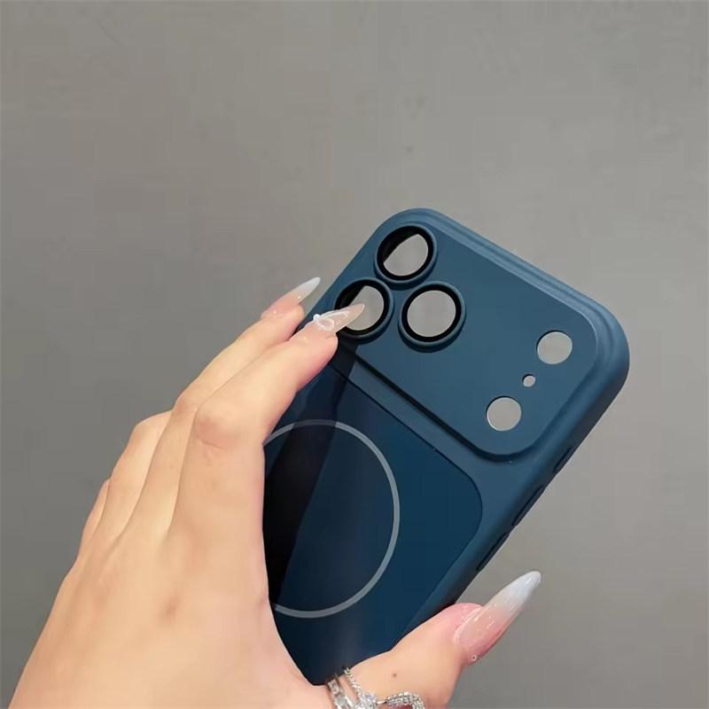 Роскошный матовый акриловый чехол Nano для MagSafe для iPhone 17 Air 16 15 14 13 12 11 Pro Max Plus Магнитный глянцевый жесткий чехол из ПК