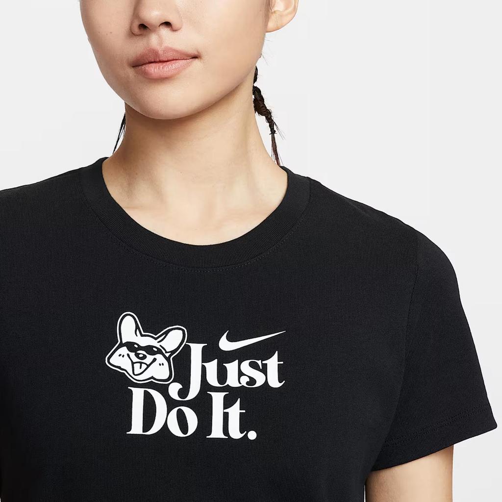 Nike Спортивная одежда Мягкая Удобная Модная Универсальная Футболка с коротким рукавом Женские топы Черный IM5974-010