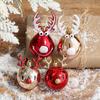 2pcs Cute Elk Christmas Ball Xmas Tree Hanger Ornaments Plastic Pendants New Year Hanging Decoration For Home Party Supply
