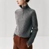 Autumn/Winter Women's Thick Cashmere Half-Zip High Neck Loose Sweater