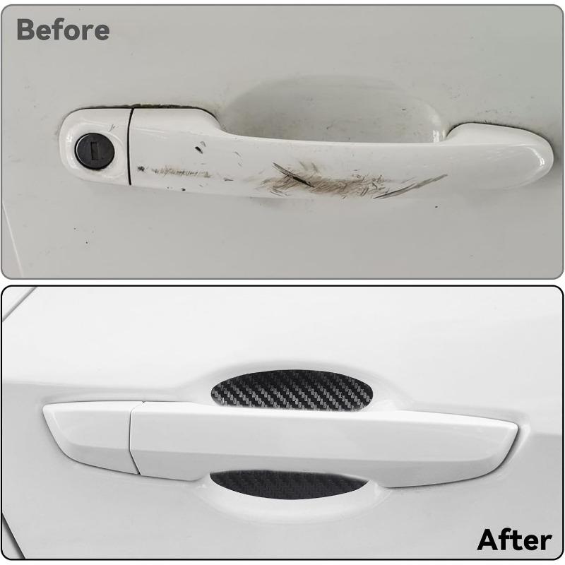 Автомобильные наклейки против царапин, дверная ручка автомобиля, защитная пленка из углеродного волокна, защитная пленка для автомобильной ручки, Стайлинг, внешние аксессуары