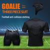 Комплект вратарской джерси с длинным рукавом и мягкой защитой для футбольных и баскетбольных тренировок