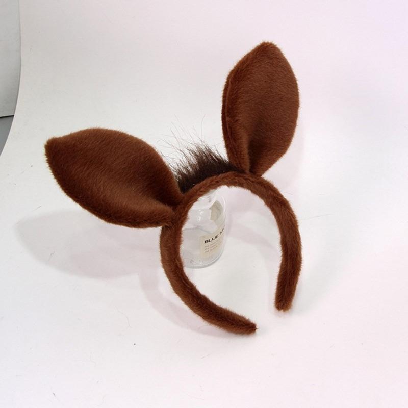 Плюшевые повязки на голову с лошадиными ушками и нескользящим захватом для ролевых игр и мероприятий на Хэллоуин