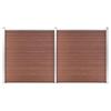 Garden Fence - VIDAXL - WPC - 353x186 Cm - Brown - Resistant To Rot and Rust