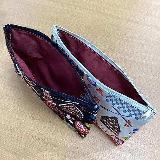 Kyosuke Japan-made pouch small item holder slightly larger Mount Fuji Asakusa Kyoto cotton overseas souvenir Hello Nippon white