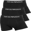 Emporio Armani Men's 3-Pack Boxer Briefs, Low-Rise, Solid Colors, Brand Logo [Parallel Import]
