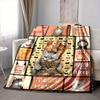 1pc Cat-themed posters Blanket - Perfect Gift for Birthdays, Christmas & Halloween- Soft, Warm & Versatile yy250909192