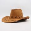 Ковбойская шляпа замшевая корейская версия шляпы от солнца для мужчин и женщин, пляжная шляпа для отдыха на траве, шляпа для верховой езды