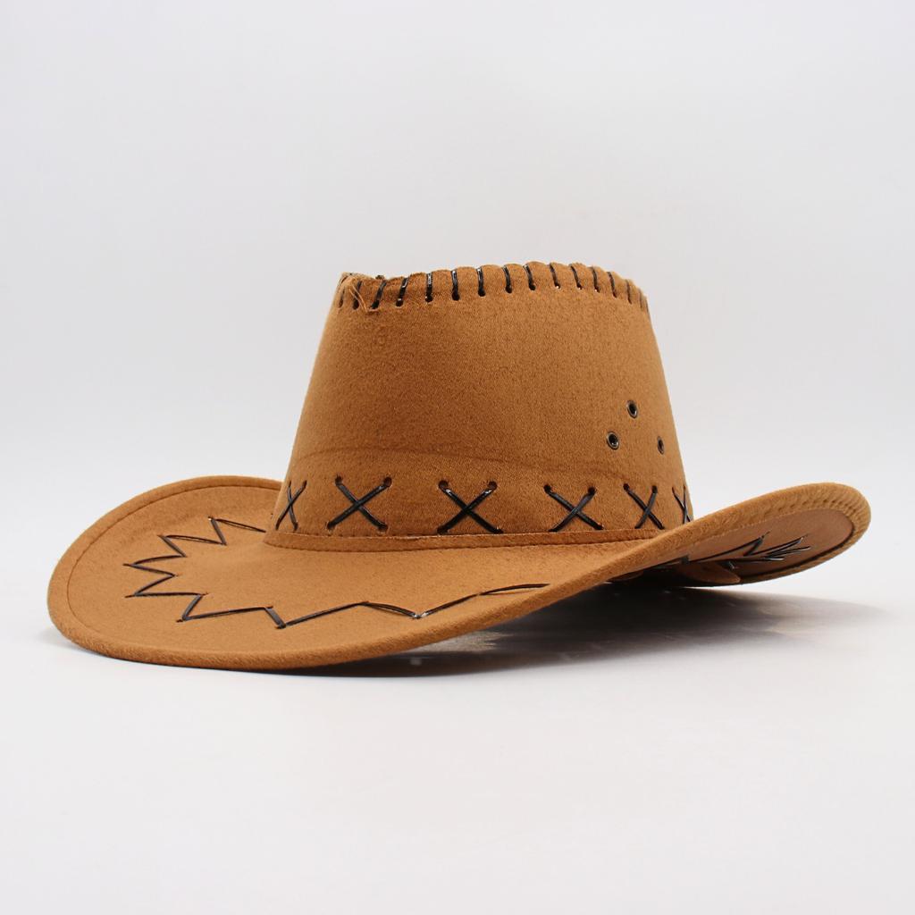 Ковбойская шляпа замшевая корейская версия шляпы от солнца для мужчин и женщин, пляжная шляпа для отдыха на траве, шляпа для верховой езды